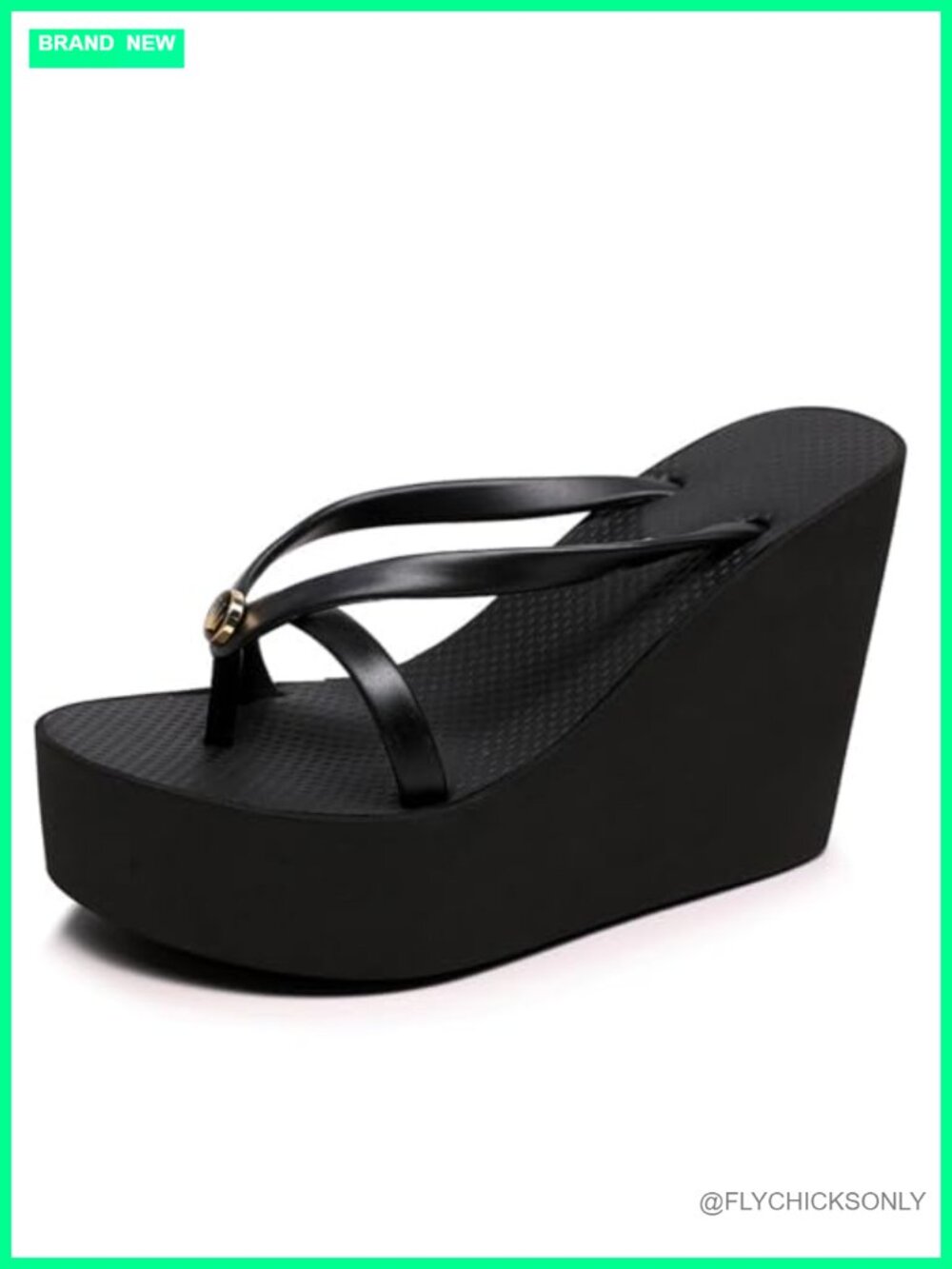 Women's Lace-Up Platform Wedge Flip Flop Peep Toe Slip On Sandals